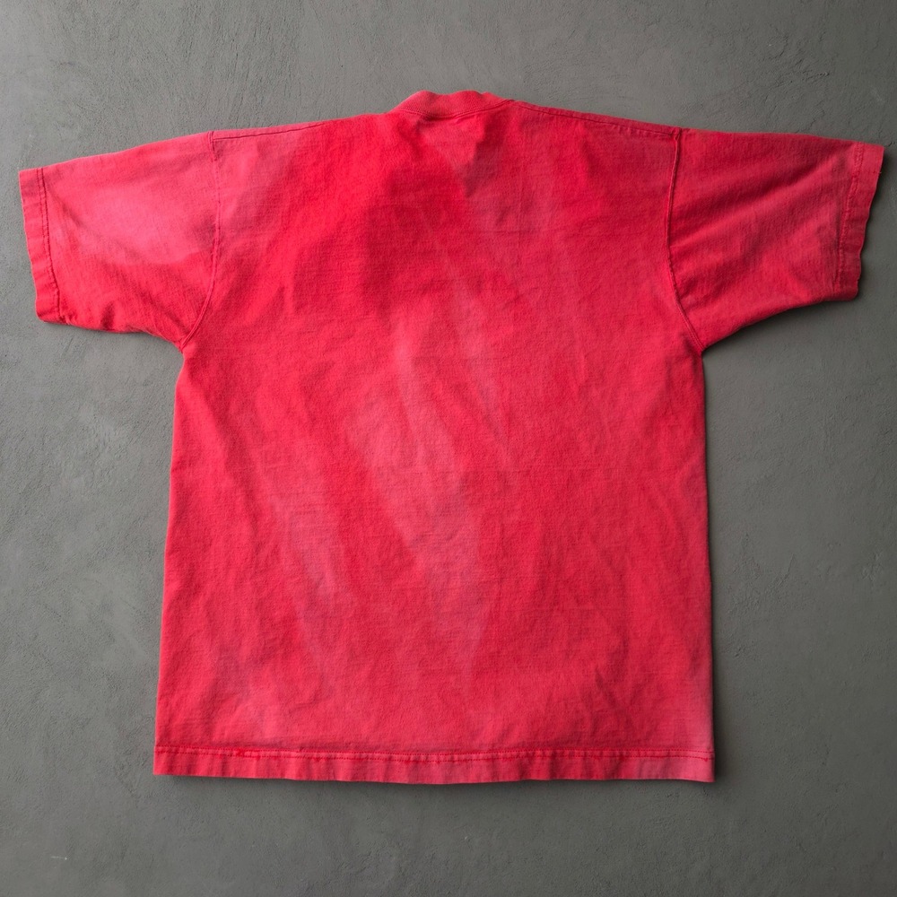 Vintage 90s Ohio State T-shirt XL Red Bleach Faded Fruit of the Loom - Picture 4 of 11